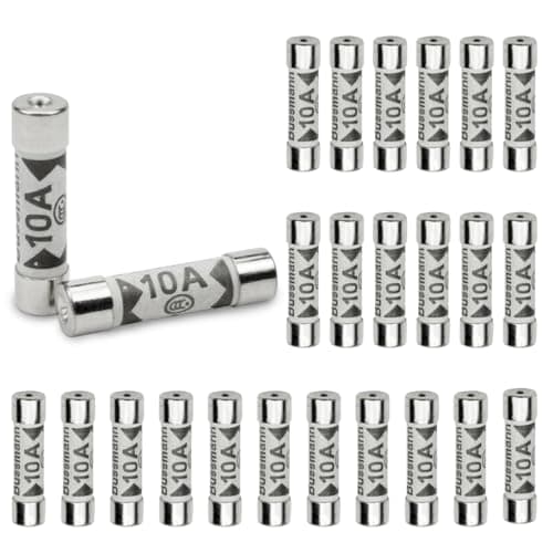 Image of Innfeeltech 25 Pcs 10 Amp 240 Volt 6.3 * 25mm BS1362 Ceramic Tube Fuse