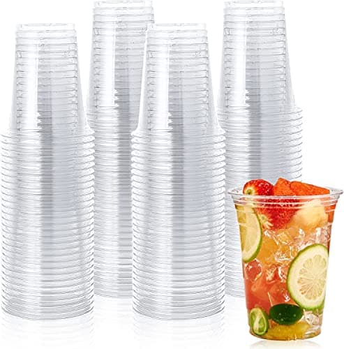 Image of Aspect Plastic Cups Disposable - 100 Pcs, 7 Oz Clear Plastic Glasses Perfect for Water Coolers, Drinking Events, Travel, Offices, Home, Party, Wedding, Cocktails, Christmas, Beverages, Picnic