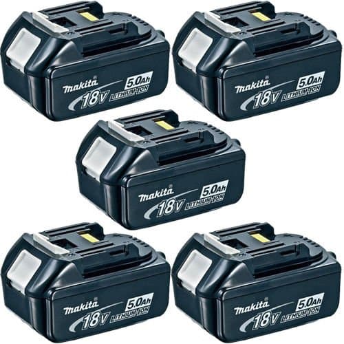 Image of Makita Genuine BL1850 18V 5.0Ah Li-Ion LXT Battery Pack of 5