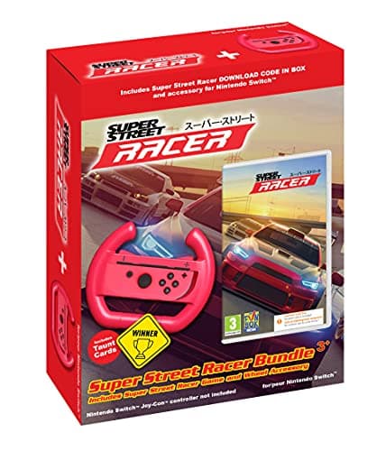 Image of Super Street Racer Bundle + Wheel Accessory Nintendo Switch Game [Code in a Box] (Nintendo Switch)