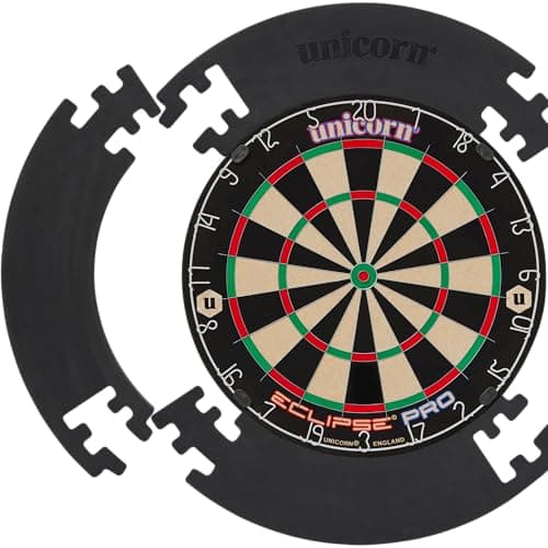 Image of Unicorn Dartboard Backboard Surround | Jigsaw | Heavy-Duty High Density Injection Moulded EVA Plastic | No Fixings Required | Black