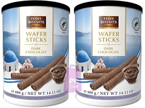 Image of Pack of 2 Wafer rolls with dark chocolate cream (2x 400g)