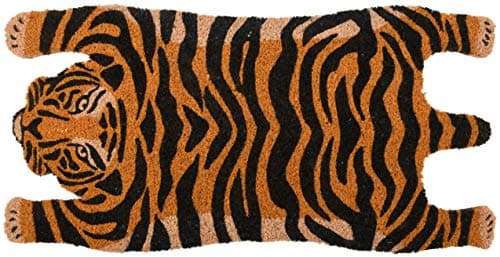 Image of Esschert Design RB200 Tiger Coconut Doormat Orange/Black