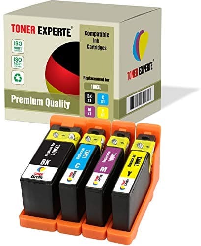 Image of TONER EXPERTE Set of 4 XL Compatible with Lexmark 100XL 100 XL Premium Ink Cartridges for Lexmark S305 S402 S405 S505 S602 S605 S815 Pro 202 205 208 209 705 805 901 905 (Black, Cyan, Magenta, Yellow)