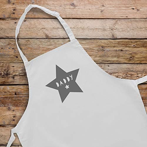 Image of Stickerscape Personalised star apron (Adult) - White apron