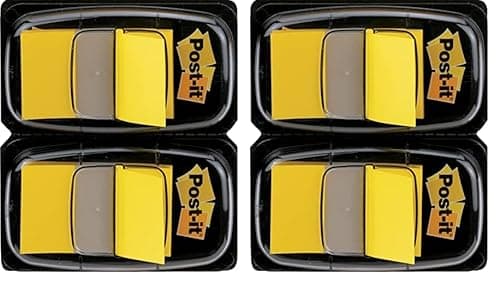Image of Post-it Index Flags - Dual Pack 25mm - Yellow (50 Flags x 2) (Pack of 2)