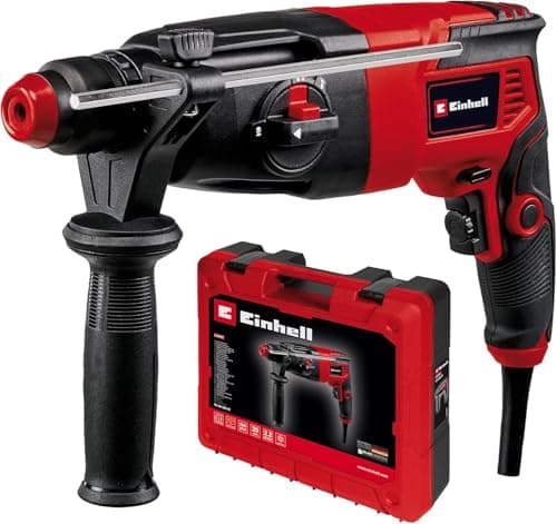 Image of Einhell Rotary Hammer Drill TC-RH 620 4F | SDS Plus 4-in-1 Drill - Drilling / Pneumatic Impact Drilling / Chiseling With and Without Lock | 620W, 2.2 Joule Impact Force, Electronic Speed Control