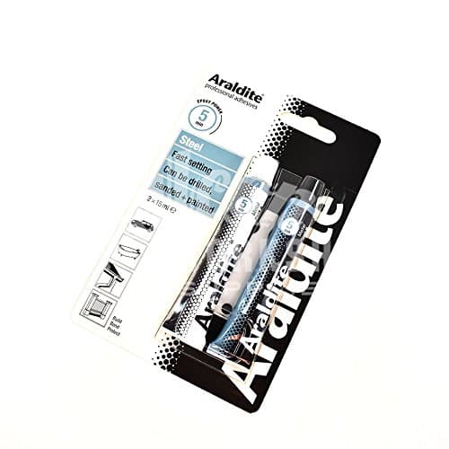 Image of ARALDITE® TWO PART EPOXY 2 x 15ml TUBES STEEL FAST SETTING GLUE RESIN ADHESIVE