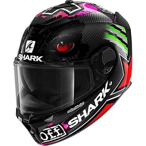 Image of Shark HE7010EDRGM Spartan GT Carbon Redding Replica Motorcycle Helmet M Carbon Red Green (DRG)