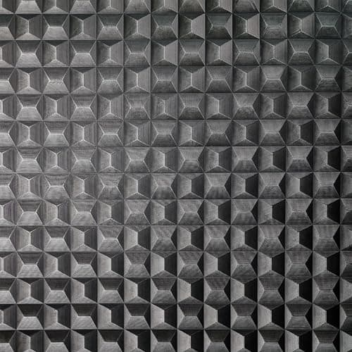 Image of Vymura M95682 Romero 3D Geo Italian Heavyweight Vinyl Wallpaper, Black