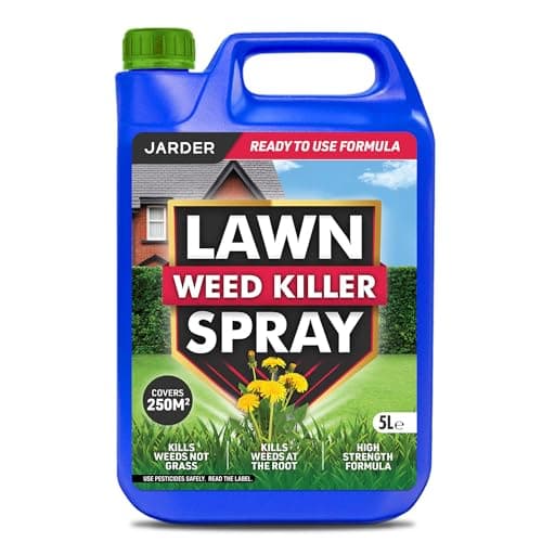 Image of Jarder Lawn Weed Killer Spray 5L - Kills Weeds not Grass - Kills Weeds at the Root - 5L Covers 250m2 - Ready to Use Formula