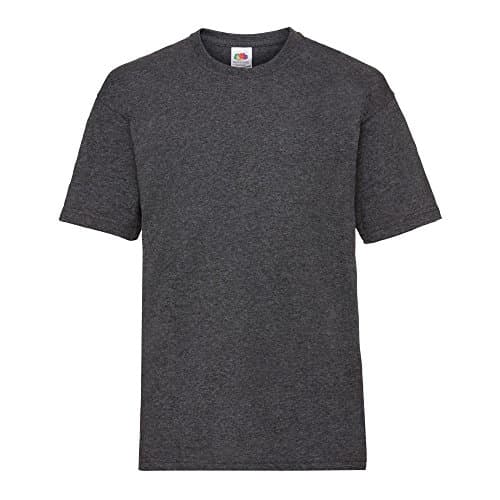 Image of Fruit of the Loom Childrens/Kids Unisex Valueweight Short Sleeve T-Shirt (12-13) (Dark Heather)