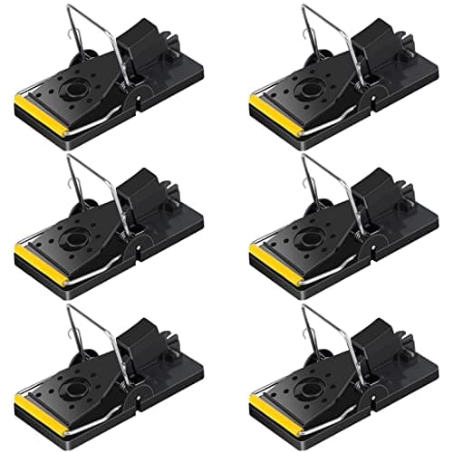 Image of Trisiki Mouse Trap, 6 Pack Heavy Duty Reusable Snap Traps that Catch Instantly, High Sensitive Mice Catcher UK, Safe and Effective Rodent Trap for Indoors and Outdoors, Easy Set-up & Clean