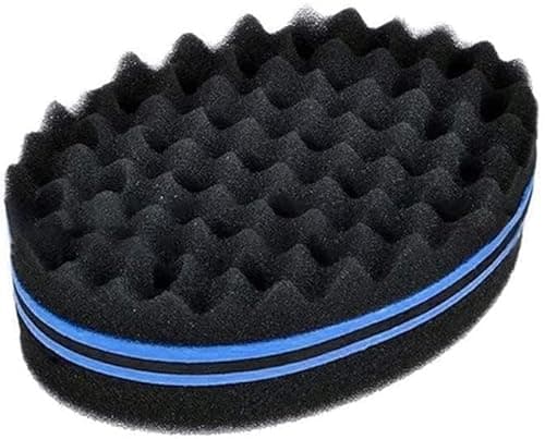 Image of Black Magic Barber Sponge Brush Curl Twist Hair Sponge Big Holes Double-Sided Comb Twist Hair Wave Brush Afro Curling Coil Dreads Locking Suitable For Curly Brushes Styling Tools