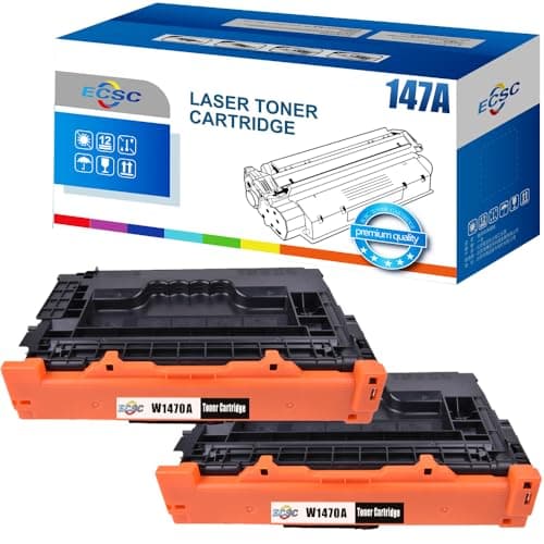 Image of ECSC Toner Cartridge W1470A For Printer, Compatible With HP Laserjet Enterprise Flow MFP M635z MFP M636z M610 M610dn M610n M611 M611dn M611n (Black, 2-Pack)