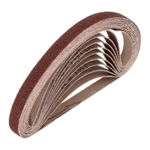 Image of sourcing map 13mm x 457mm Sanding Belts, 10 Pcs 40 Grits Aluminum Oxide Abrasive Belt Sander File Belt for Woodworking, Metal Polishing, Knife Sharpener