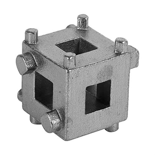 Image of Disc Brake Piston Spreader Tool, 3/8-Inch Universal Car Rear Disc Brake Piston Caliper Wind Back Cube Tool Vehicle Piston Removal Tool Carbon Steel Adaptor Adjustable Brake Pad Rewind Tool