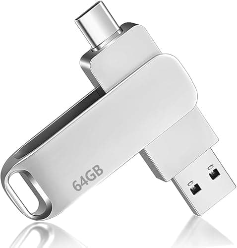 Image of 64GB USB Memory Stick 3.2 Type-C Dual Flash Drive for PC, Tablet, Mac, MacBook, Flash Drive Smart Phone High-Speed Memory Stick for Store Songs Photos Video USB to Store Phone Video Files