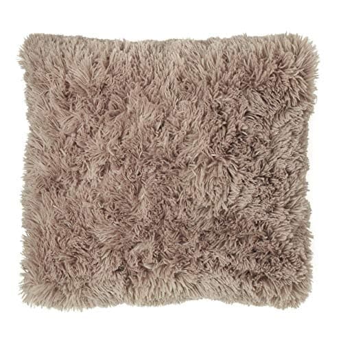 Image of Catherine Lansfield Cuddly Deep Pile Faux Fur 45x45cm Cushion Cover Natural