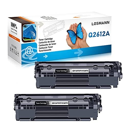 Image of LOSMANN Compatible Toner Cartridge Replacement for HP Q2612A 12A for HP Laserjet 1010 1012 1015 1018 1020 1020 1022 1022n 1022nw 3015 3020 3030 3050 3052 3055 M1005 MFP M1319 M1319f (2 Black)