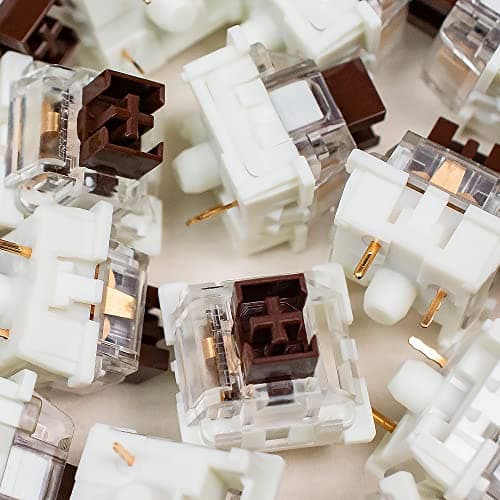 Image of Outemu(Gaote) Brown Switches, 90 Pack, 3-Pin Tactile 50gf Dustproof RGB Key Switches - Gateron And Cherry MX Equivalent DIY Replaceable for Mechanical Gaming Keyboard