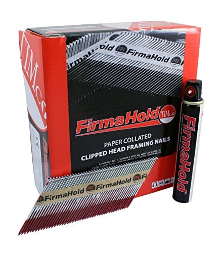 Image of TIMCO FirmaHold Collated Clipped Head Nails & Fuel Cells - Trade Pack - Ring Shank - FirmaGalv 2.8 x 63/3CFC - Box of 3300