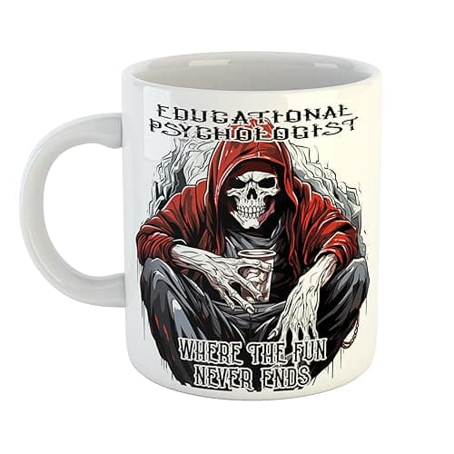 Image of Educational Psychologist Where The Fun Never Ends Mug Skeleton Fun Gift 11 oz Ceramic Mug
