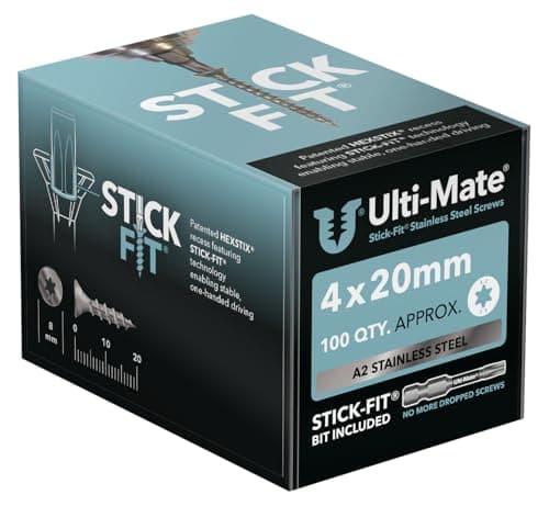 Image of Ulti-Mate Stainless Steel Woodscrews - 4.0 x 20mm - Box 100 pcs