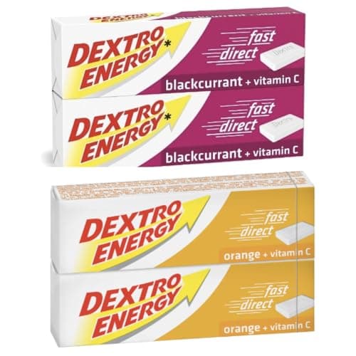 Image of Dextro Multipack – 2 Packs of Orange & 2 Packs of Blackcurrant – Total 56 Energy Tablets