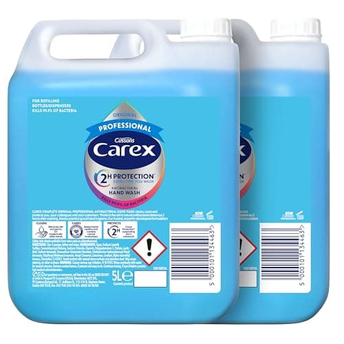 Image of Carex Original Professional Antibacterial Hand Wash - Bulk Buy Eco Refill, Gentle & Effective Liquid Hand Soap (2 X 5L)