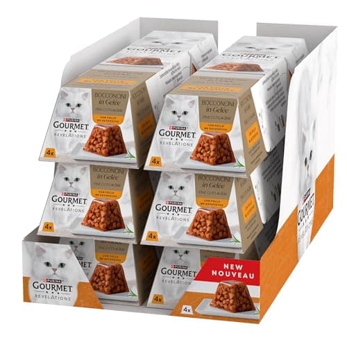 Image of GOURMET Revelations Wet Food for Adult Cats in Gelée with Chicken, 24 Packs of 57 g