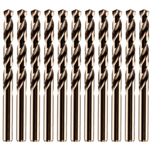Image of Rennie Tool Company Rennie Tools Box of 10 x 3.5mm HSS Gold Cobalt Jobber Drill Bit for Stainless & Hard Steels. Drills. UK Seller