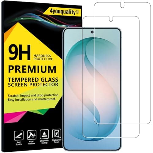 Image of 4youquality Tempered Glass Screen Protector for Samsung Galaxy S26 Plus, 2-Pack, [LifetimeSupport][Impact-Resistant][Anti-Shatter][Anti-Scratch]