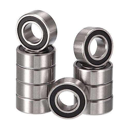 Image of HiPicco MR84-2RS Deep Groove Ball Bearings, ID 4mm x OD 8mm x Width 3mm Miniature Bearings, Double Rubber Sealed Ball Bearing Pre-Lubricated Chrome Steel Z2 Lever 10pcs