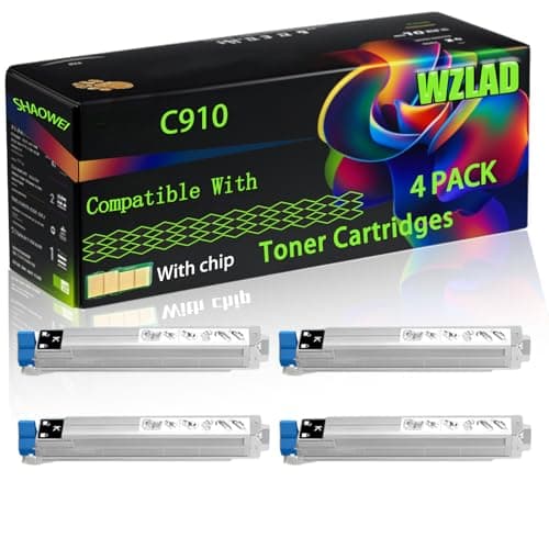 Image of C910 Compatible for Okidata OKI Toner Cartridges with Chip C910D C930 C960 Printers, High Yield Value Pack Black Consumables Multi-Pack Remanufactured Compatible (4 Pack Black)