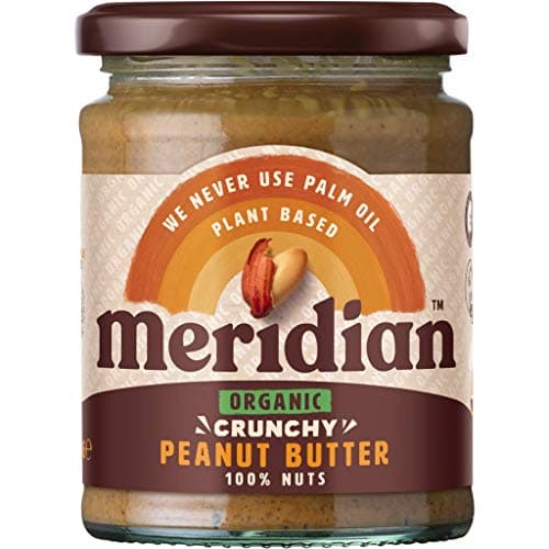 Image of Meridian Foods Organic Peanut Butter Crunchy No Salt (280g) - Pack of 2
