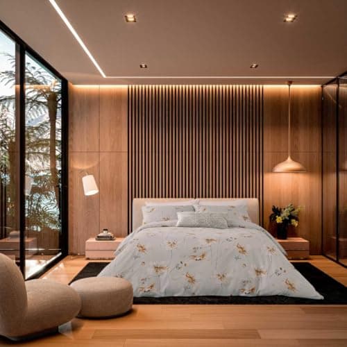 Image of Nicole Scherzinger Nalu Bedding Alaula Cotton Duvet Cover Set In Stone & Sunset (Kingsize Duvet Cover Set 230cm x 220cm)