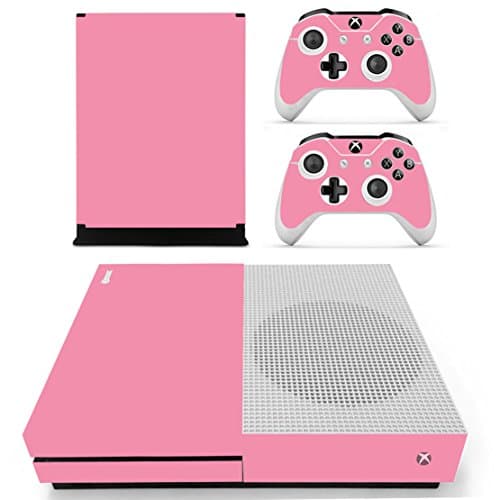 Image of DOTBUY Vinyl Decal Full Body Skin Sticker For Microsoft Xbox One S Console And 2 Controllers And Kinect 2.0 (All Pink)