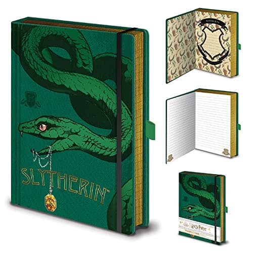 Image of Pyramid International HARRY POTTER Slytherin House A5 Notebook - Official Merchandise