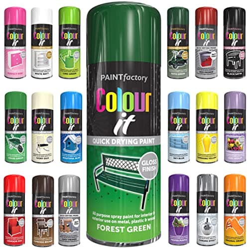 Image of Classic Signature - 1 x All Purpose Forest Green Aerosol Spray Paint 400ml Quick Drying Spray, Fast Dry and Excellent Coverage for Metal, Wood, Plastic and More