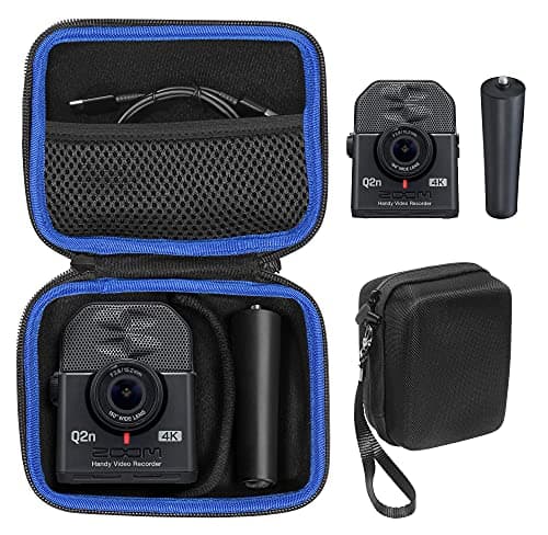 Image of GETGEAR Case for Zoom Q2n-4K Handy Video Recorder and Zoom MA-2 Tripod, organizer for Q2n-4k/H2n recorder, tripod, cord, flash memory card and SSD, also fit for mini Trail Game Camera (Black)
