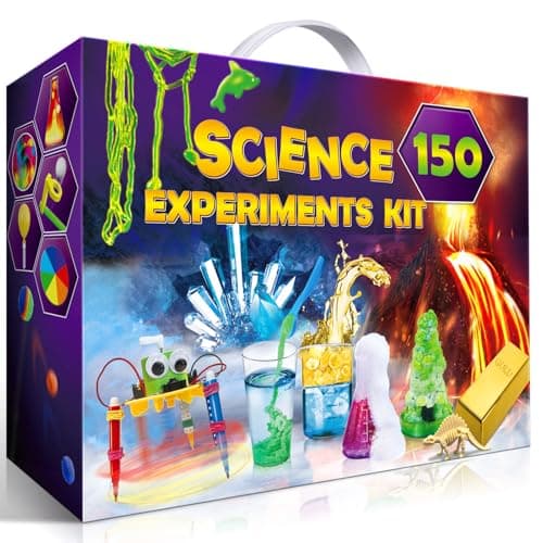 Image of UNGLINGA 150 Experiments Science Kits for Kids, S.T.E.M Educational Toys for Boys Girls Birthday Gift Ideas, Volcano, Chemistry Scientist Set