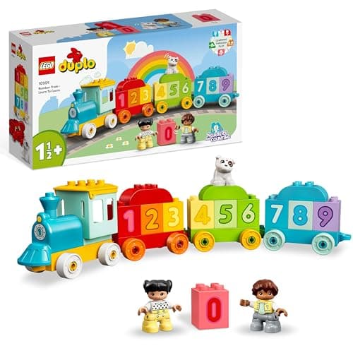 Image of LEGO DUPLO Number Train - Learn To Count - Educational Learning Toy for Toddlers - incl. Colourful Number Bricks and 2 Figures - Gift for 1+ Year Old Boys & Girls - 10954