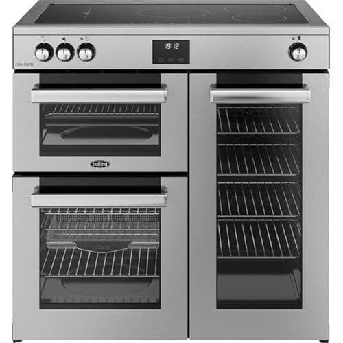 Image of Belling Cookcentre 90Ei 90cm Electric Range Cooker with Induction Hob - Stainless Steel - A/A Rated