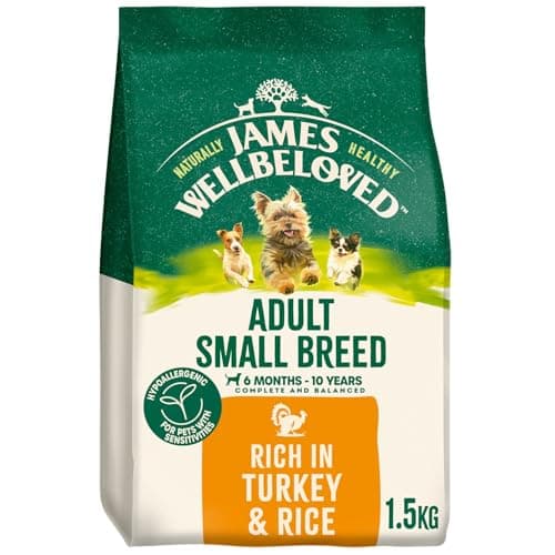 Image of James Wellbeloved Dog Food Turkey and Rice Adult Small Breed (1.5kg)