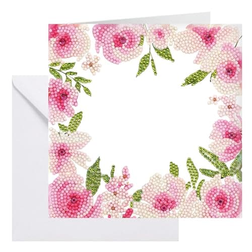 Image of CRYSTAL ART Floral Border Card Kit 18x18cm