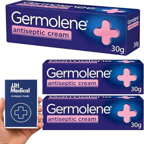 Image of 2 x Antiseptic Cream with Local Anaesthetic 30g – Fast Relief for Minor Cuts, Grazes, Burns & Insect Bites – First Aid Antibacterial Skin Treatment – Includes JJH Antiseptic Guide