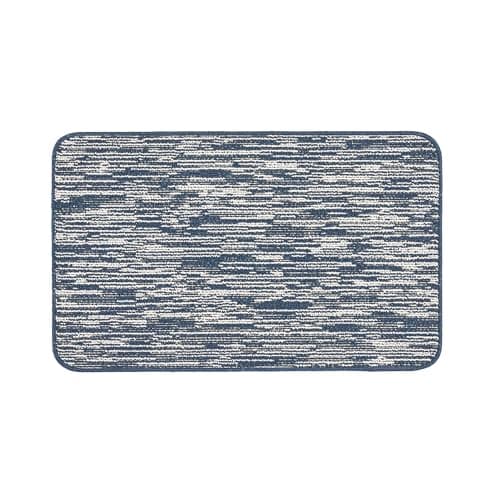 Image of My Stain Door Mat, Stain Resistant, Perfect for Indoor Use, Front Door, Entryway and Patio, Broken Stripe Navy 50x75cm