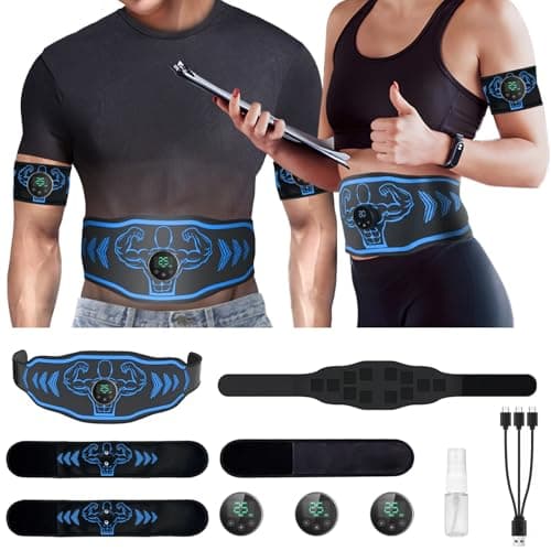 Image of AXCEED Abs Trainer Muscle Stimulator - Portable EMS Muscle Stimulator for Men & Women with 8 Modes, 25 Intensity Levels, and Rechargeable Design - Tactical X Ab Toner for Effective Abdominal Workouts