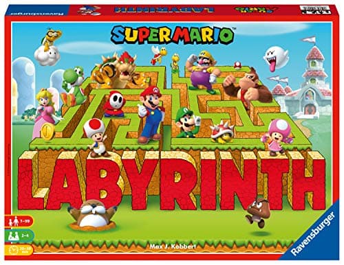 Image of Ravensburger Super Mario Brothers Labyrinth - Moving Maze Family Board Game for Kids and Adults Age 7 Years Up - 2 to 4 Players